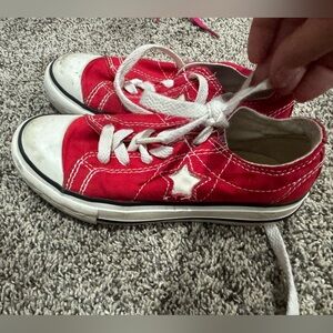 Red converse one star kids